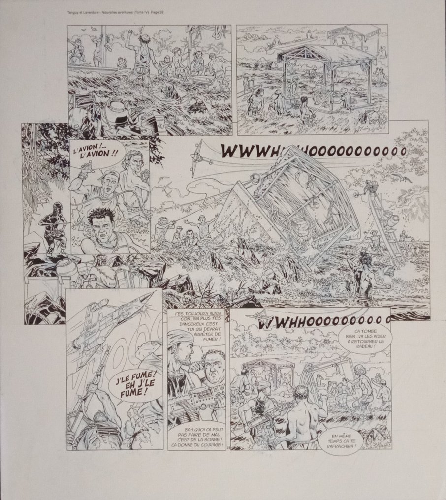 Toublanc, Frédéric - 1 Original page - Tanguy & Laverdure, les Chevaliers du ciel T4 - Taiaut sur Bandits - 2015 #1.0