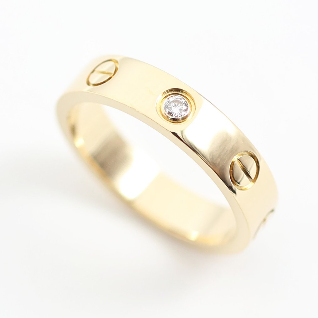 Cartier Ring LOVE wedding band 1 diamond 18 kt. Yellow gold auction online Catawiki