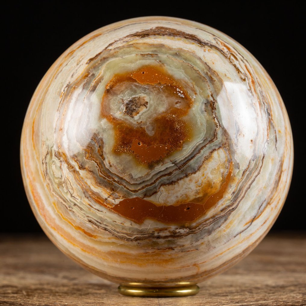 Sfera in Onice Messicano – Eleganza Naturale e Unicità - Nice Green Onix Sphere from Mexico. - Altezza: 120 mm - Larghezza: 120 mm- 2383 g #2.1