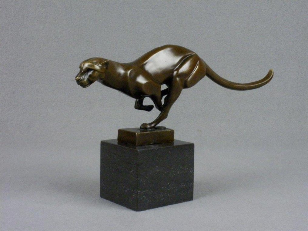 雕塑, Leopard - 2,2 kg - 18 cm - 铜绿青铜 #2.1