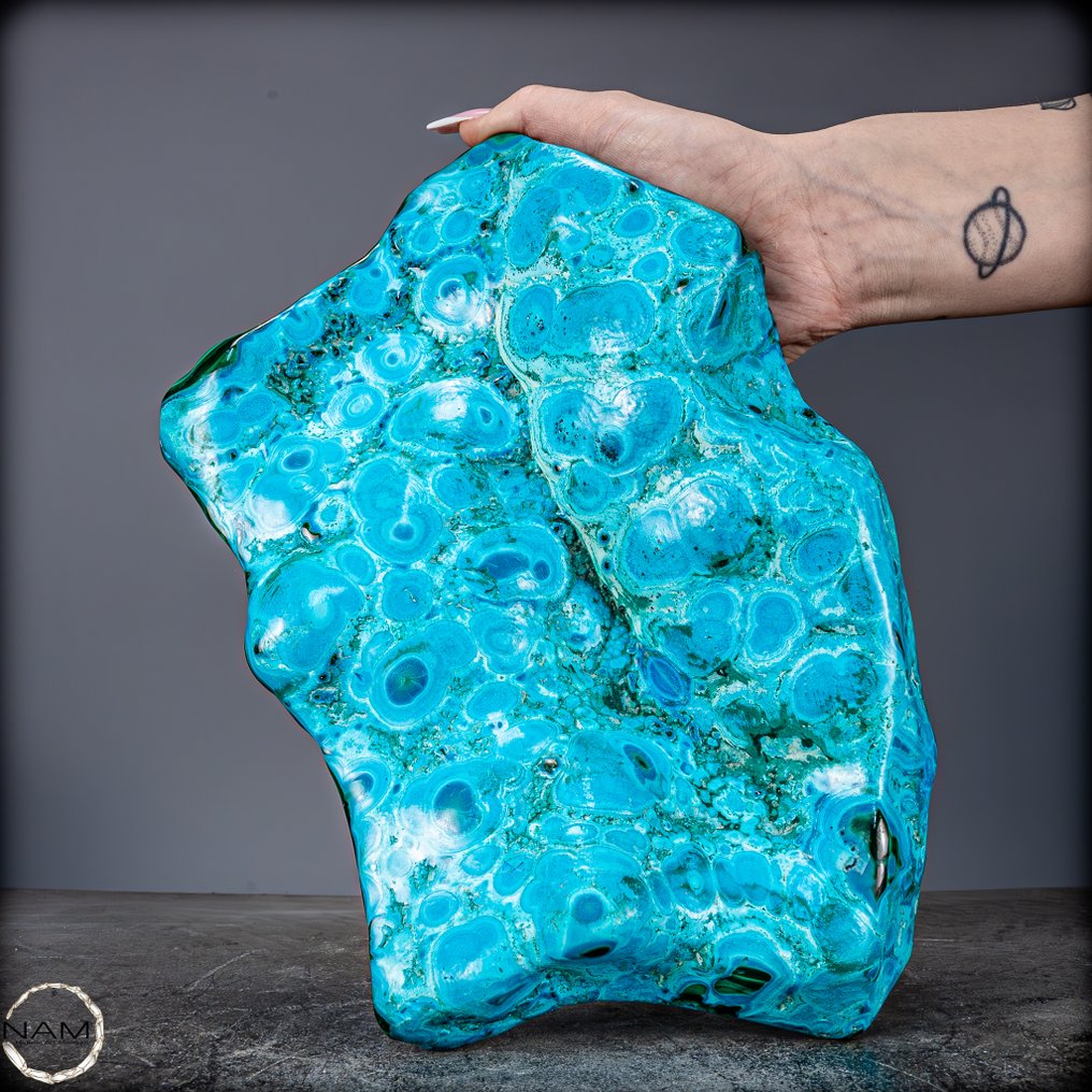 First Quality Natural Bothroidaler Malachit and Chrysokoll Sculpture- 3749.98 g #1.0