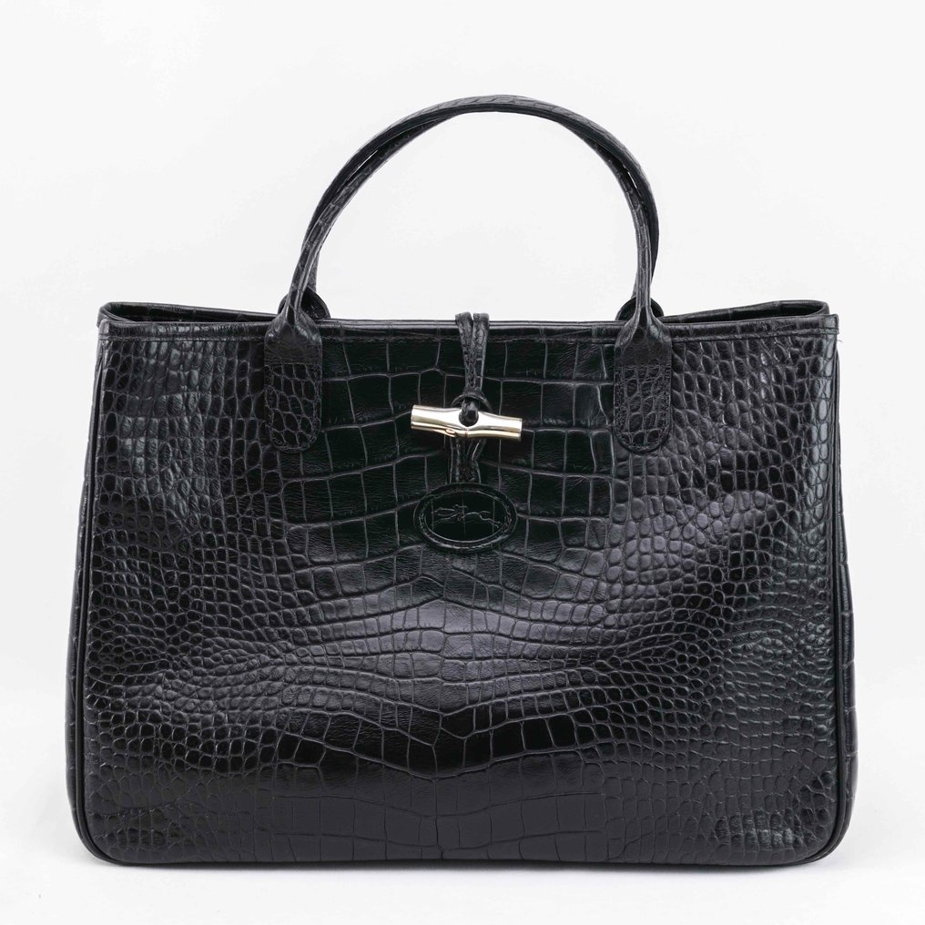 Longchamp Crocodile pattern leather Shoulder bag auction online Catawiki