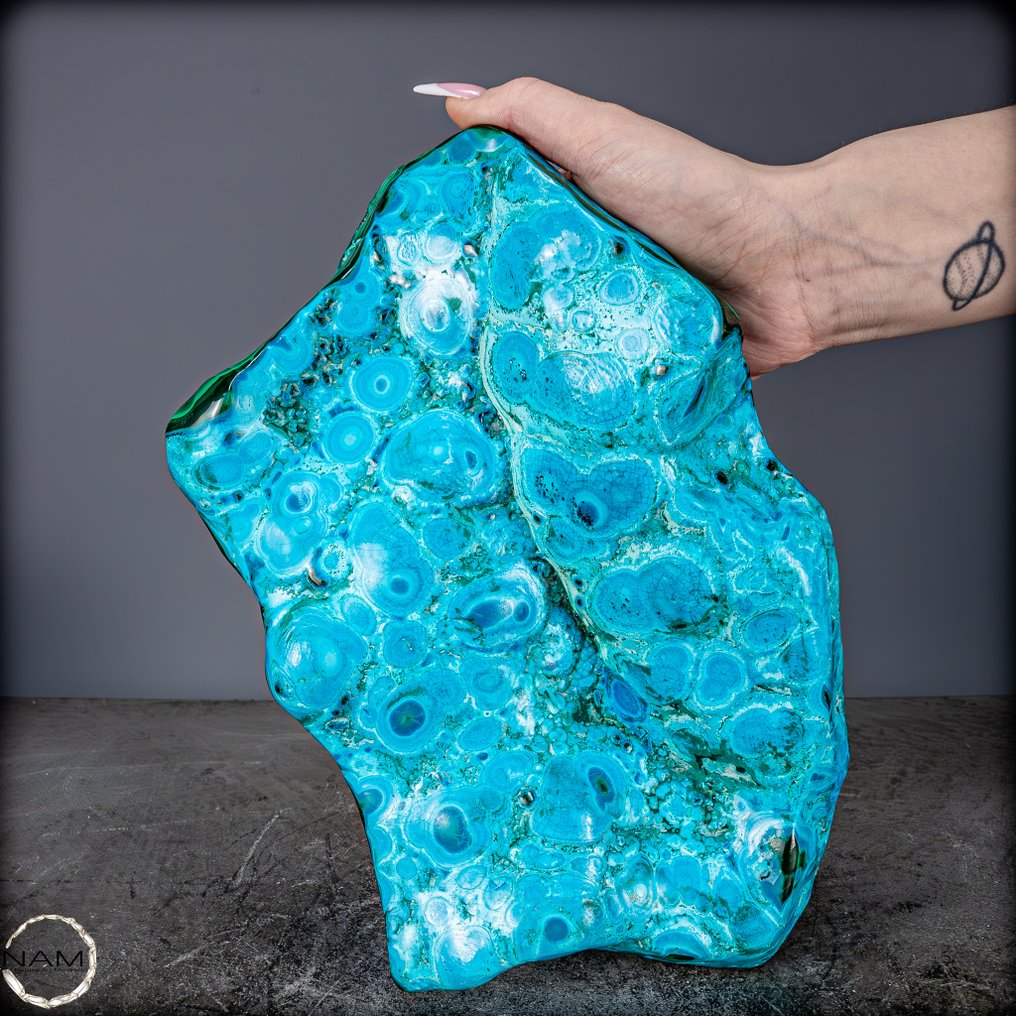 First Quality Natural Bothroidaler Malachit and Chrysokoll Sculpture- 3749.98 g #4.3