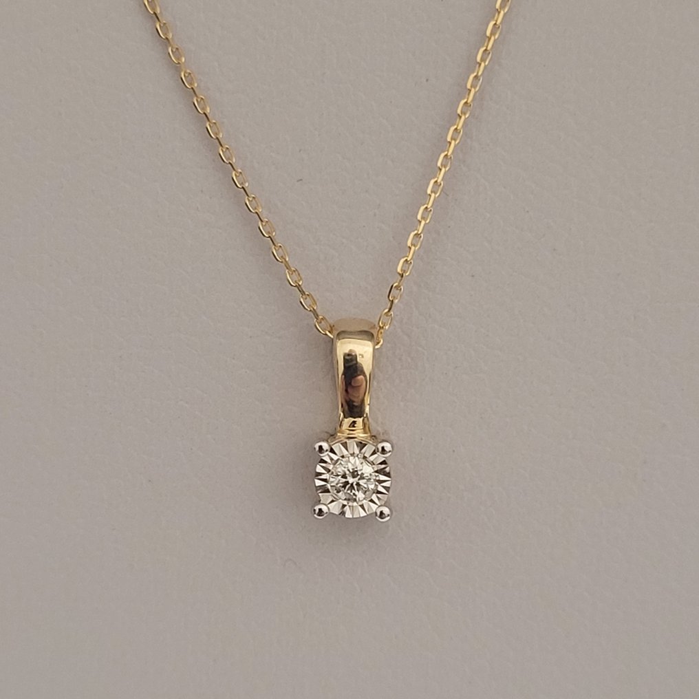 χωρίς τιμή ασφαλείας - Κρεμαστό κόσμημα - 18 καράτια Κίτρινο χρυσό Διαμάντι (Φυσικό)  #4.3