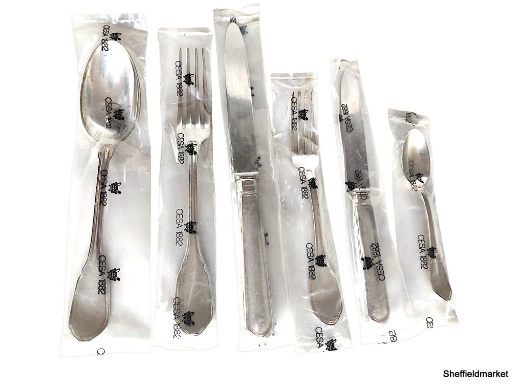 Cesa Alessandria - Cutlery set for 12 (75) - Silverplated #1.0