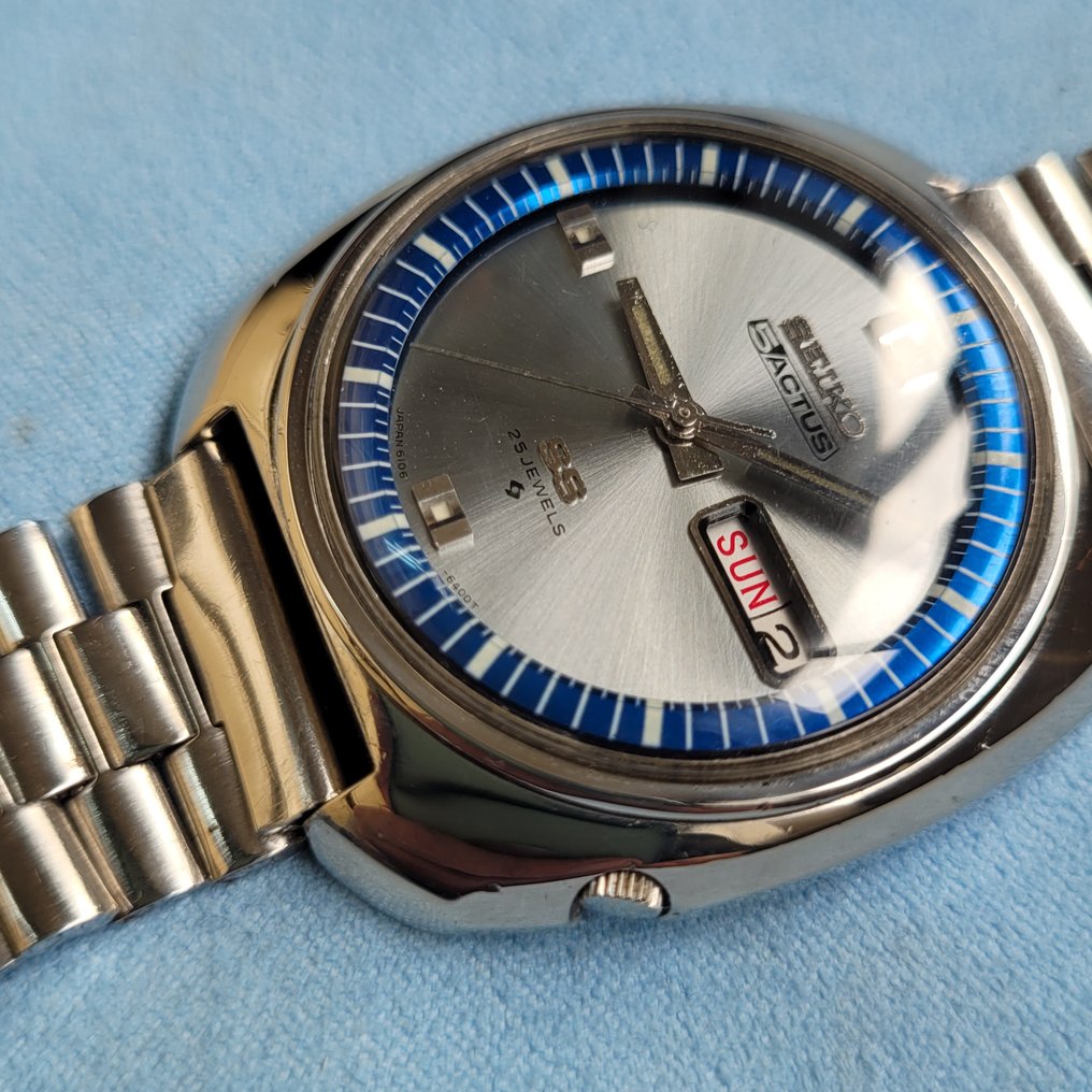 Seiko Actus Oversized Blue Dial Vintage Automatic Watch No Reserve Price Men 1970 1979 auction online Catawiki