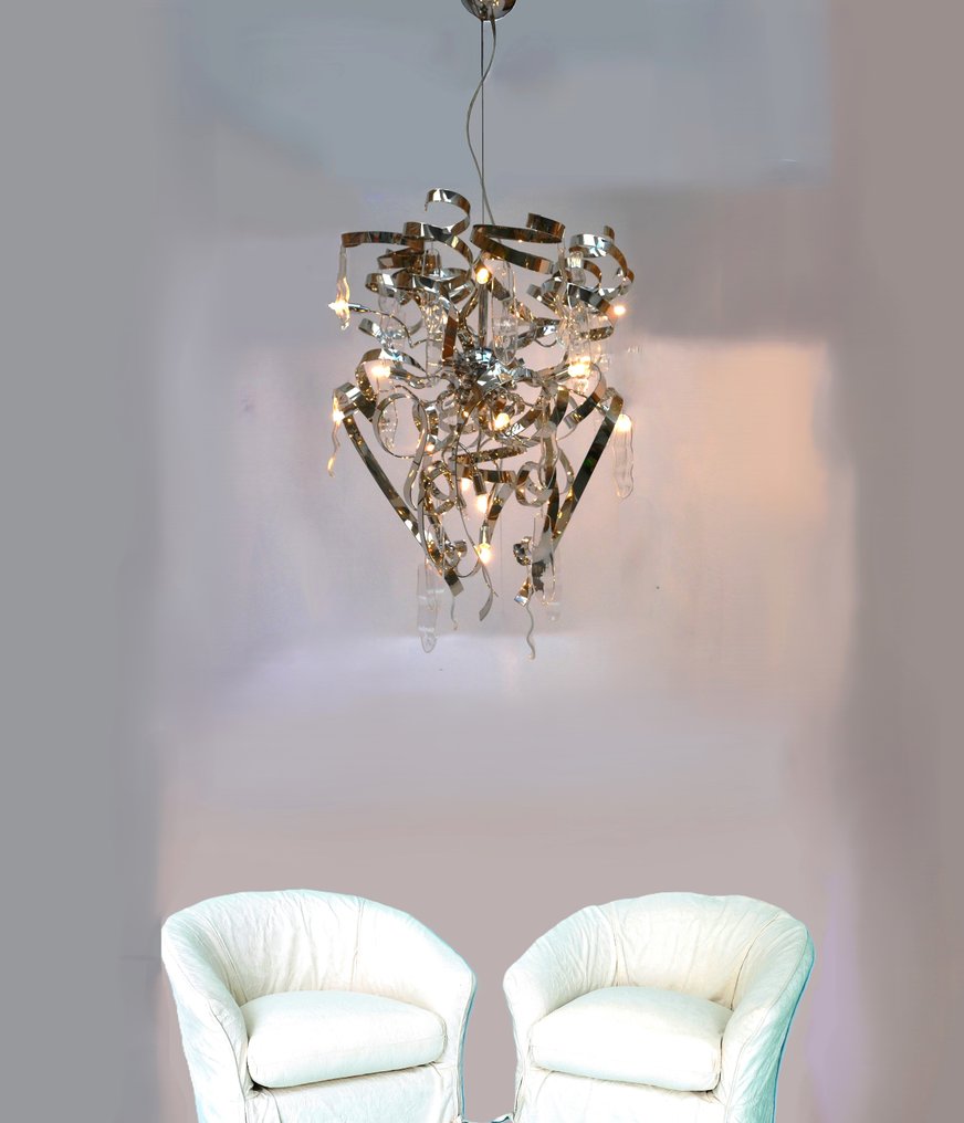 modern 80cm - Πολυέλαιος - Μέταλλο, Γυαλί #2.1