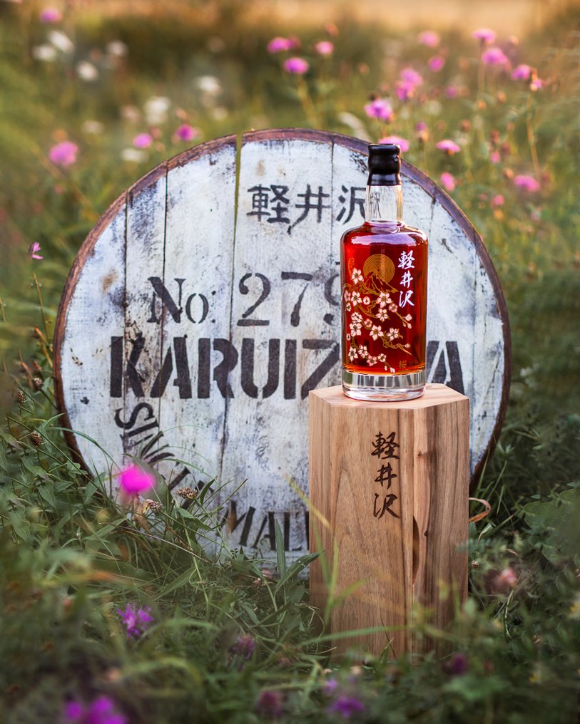 Karuizawa Asahi 1999-2000 set - Sakura, Bonsai, Hinomaru - Distilia  - b. 2023  - 700 ml - 3 flasker #1.0