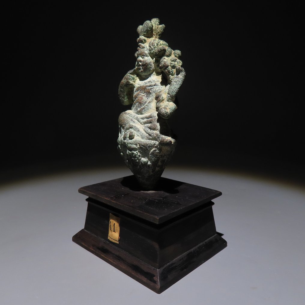 Ancient Egyptian Bronze Harpocrates Figure. 2nd century BC - 1st century AD. 9.1 cm height. #3.2