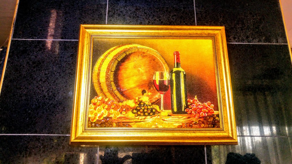 Baltisk rav mosaikbillede - Rav - 38 cm - 48 cm (Ingen mindstepris) #4.3