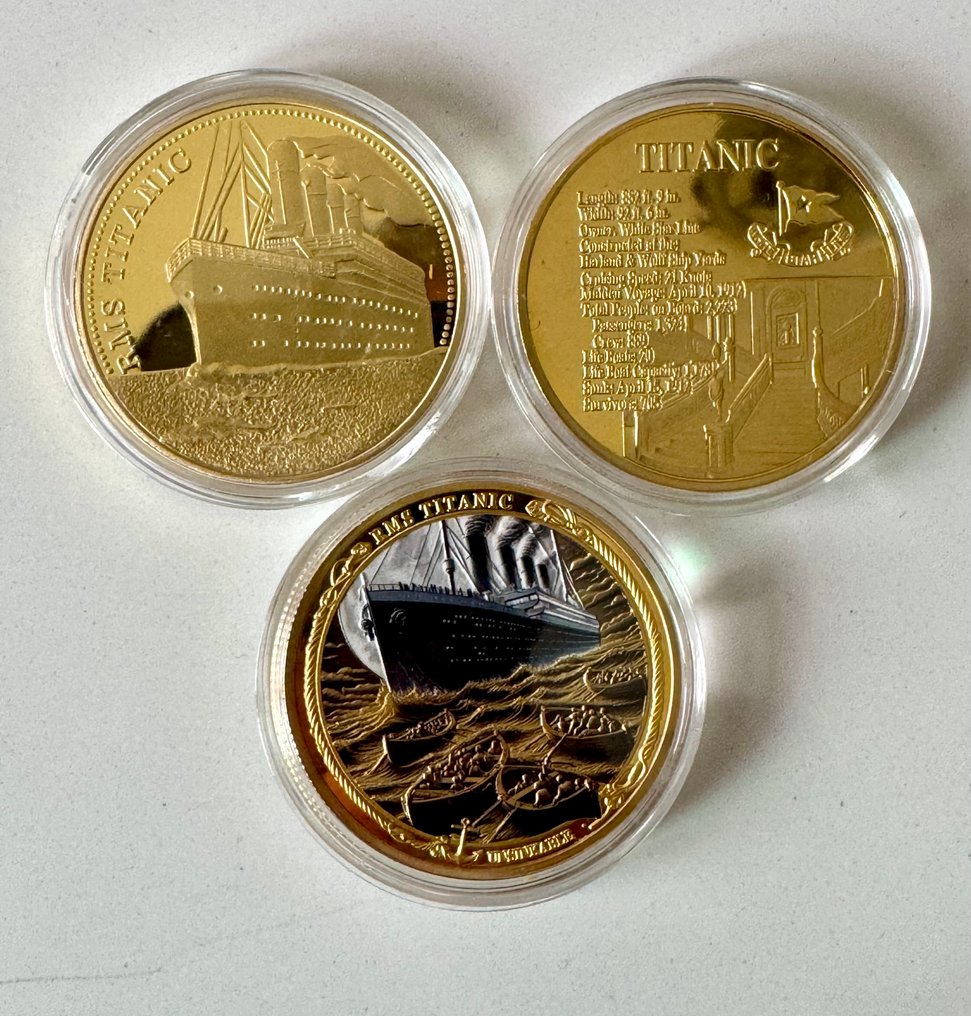 Θεματική συλλογή - Επετειακή συλλογή επιχρυσωμένη με 24K χρυσό από 3 θρύλους της τραγωδίας Titanic και της White Star #1.0