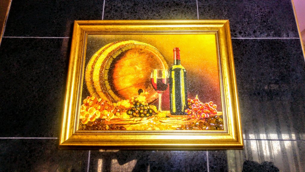 Baltisk rav mosaikbillede - Rav - 38 cm - 48 cm (Ingen mindstepris) #2.1