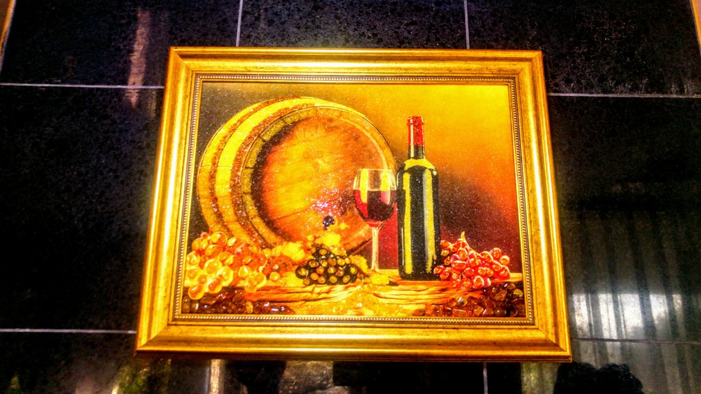 Baltisk rav mosaikbillede - Rav - 38 cm - 48 cm (Ingen mindstepris) #1.0