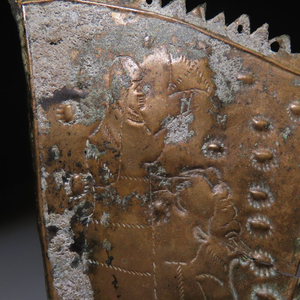 Mesopotámico Bronce Plato con Marduk. Siglos IX-X a.C. Altura de 12 cm. #3.2