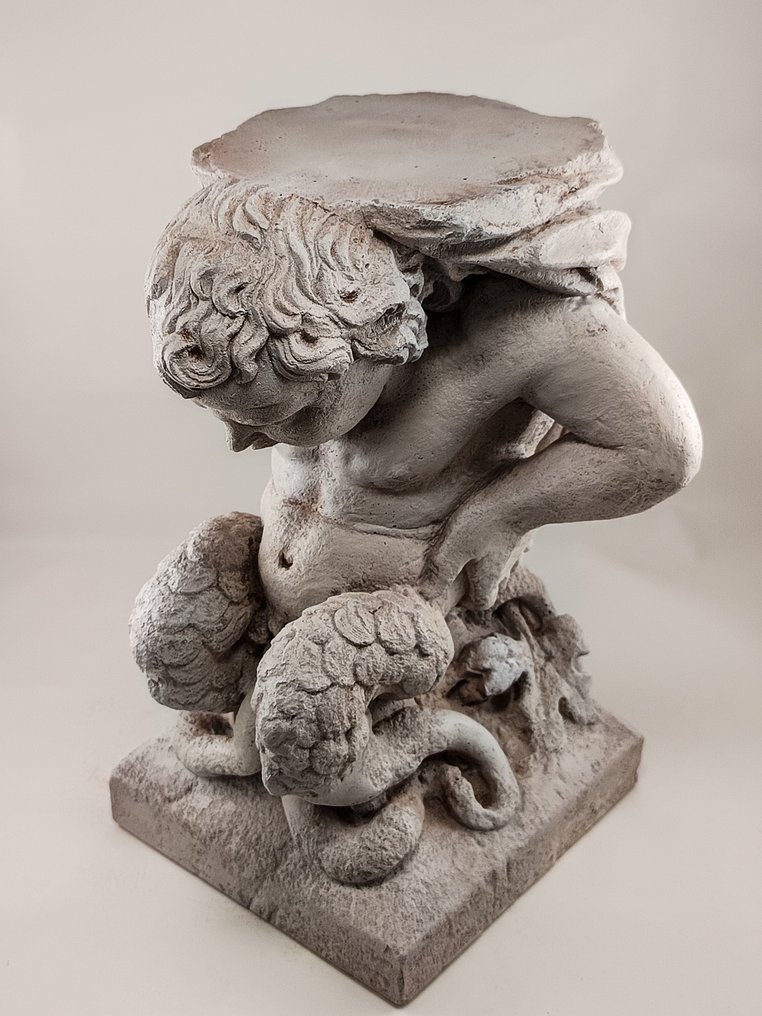 雕塑, Piedistallo con Tritone - 28 cm - 石膏 #2.1
