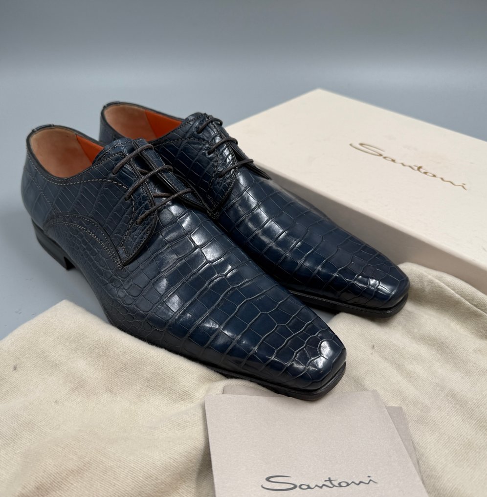 Santoni crocodile shoes on sale