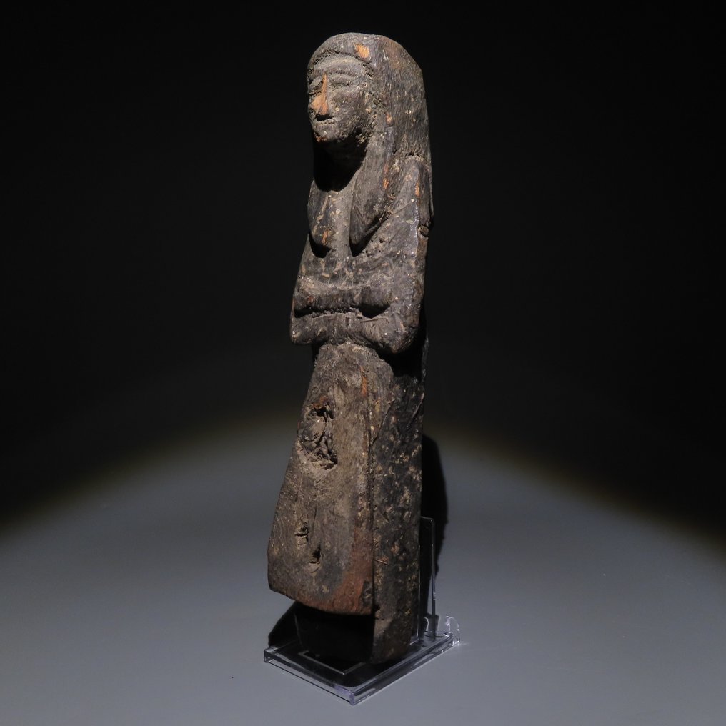 Antico Egitto Legno Shabti. Regno Nuovo, circa 1100 a.C. Altezza 23,5 cm. #2.1