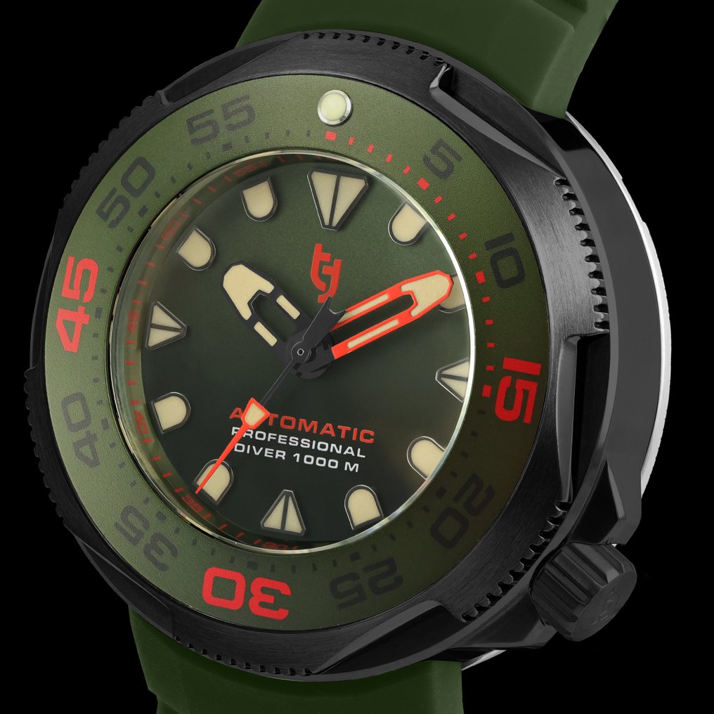 Tecnotempo - Diver's 1000M "Professional Diver" - Automatic - Limited Edition - No reserve price - TT.1000PD.BGR (Green/Black) - Men - 2020+ #1.0