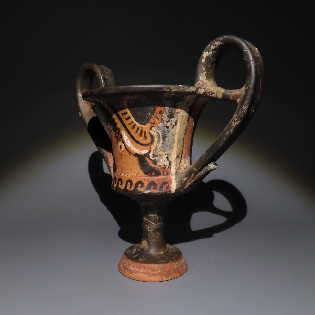 Αρχαία Ελληνική Κεραμικό Κανθάρι. 3ος αιώνας π.Χ. Ύψος 16,6 εκ. #2.1