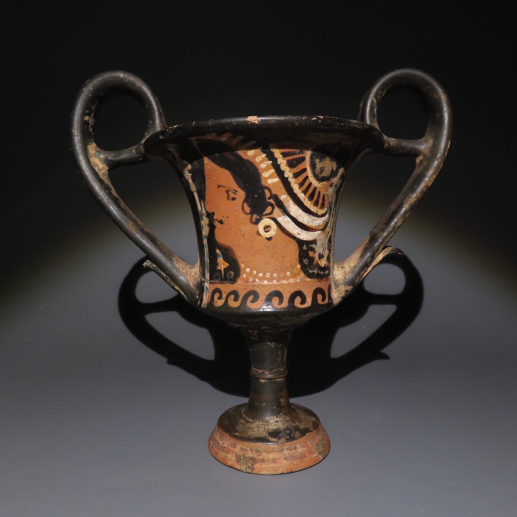 Αρχαία Ελληνική Κεραμικό Κανθάρι. 3ος αιώνας π.Χ. Ύψος 16,6 εκ. #1.0