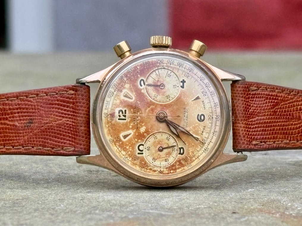 Olma Chronographe Suisse No Reserve Price Smoky dial Men 1950 1959 auction online Catawiki