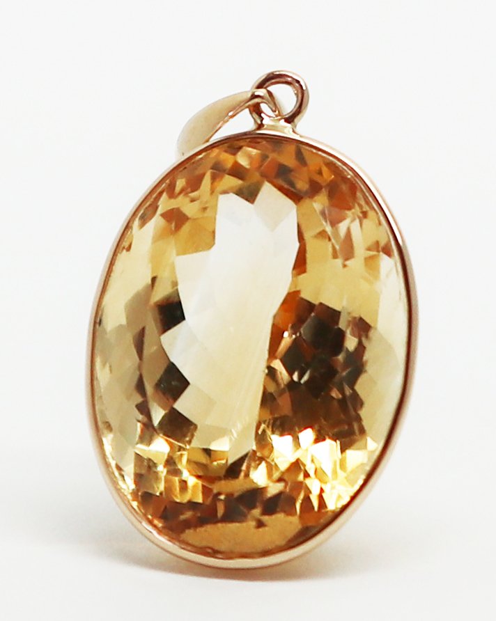 Ingen mindstepris - Vedhæng - 14 karat Gulguld Citrin #2.1