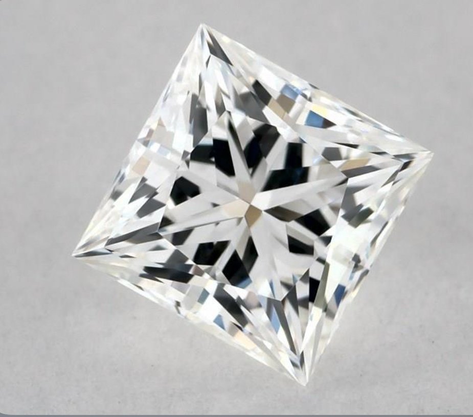 1 pcs 钻石 (天然) - 0.58 ct - 方形 - G - VVS2 极轻微内含二级 - 美国宝石研究院(GIA) #1.0