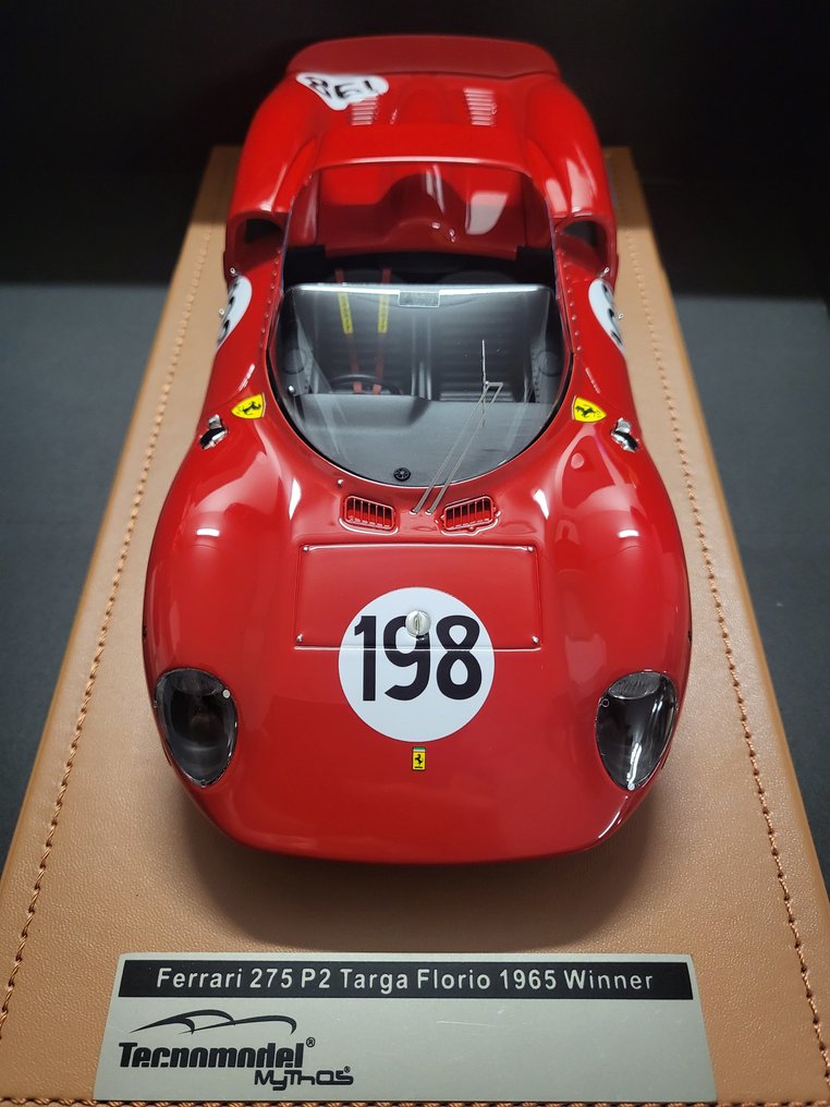 Tecnomodel 1:18 - Modellino di auto da corsa - Ferrari 275 P2 Targa Florio 1965 WINNER Bandini-Vaccarella - TM18-273C #1.0