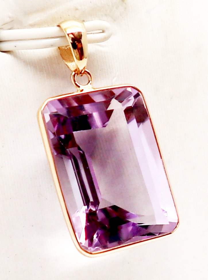 Sans prix de réserve - Pendentif - 14 carats Or jaune Améthyste #4.3