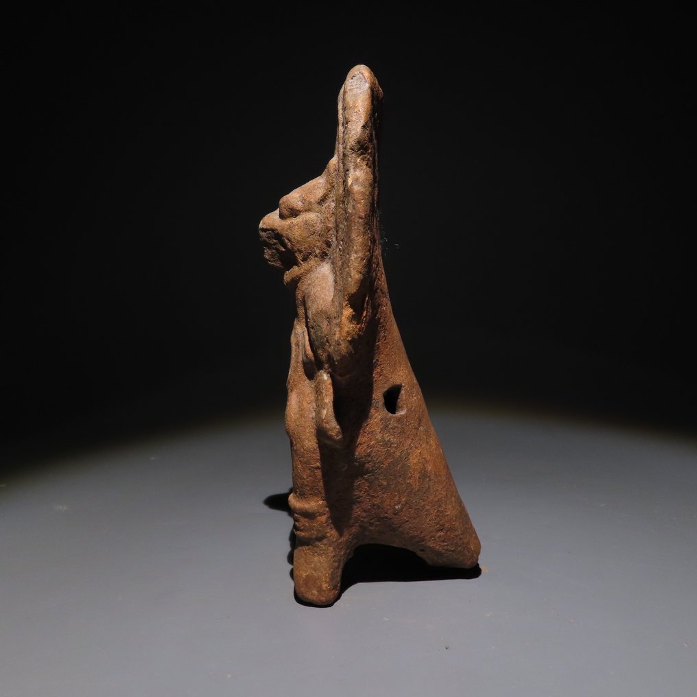 Μάγια Terracotta Οκαρίνα φιγούρα. 600 - 900 μ.Χ. Ύψος 14,3 εκ. Ισπανική άδεια εισαγωγής. #4.3