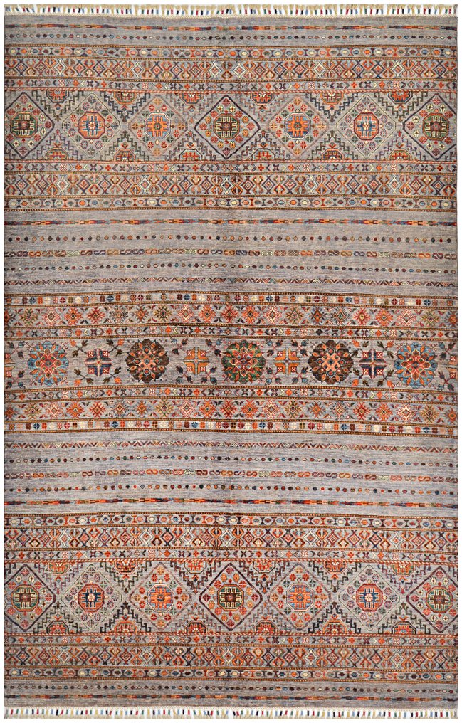 Afghan, Ziegler Kazak, Håndknyttet Samarkand-tæppe Ariana - Tæppe - 300 cm - 205 cm - Håndlavet traditionelt tæppe #1.0