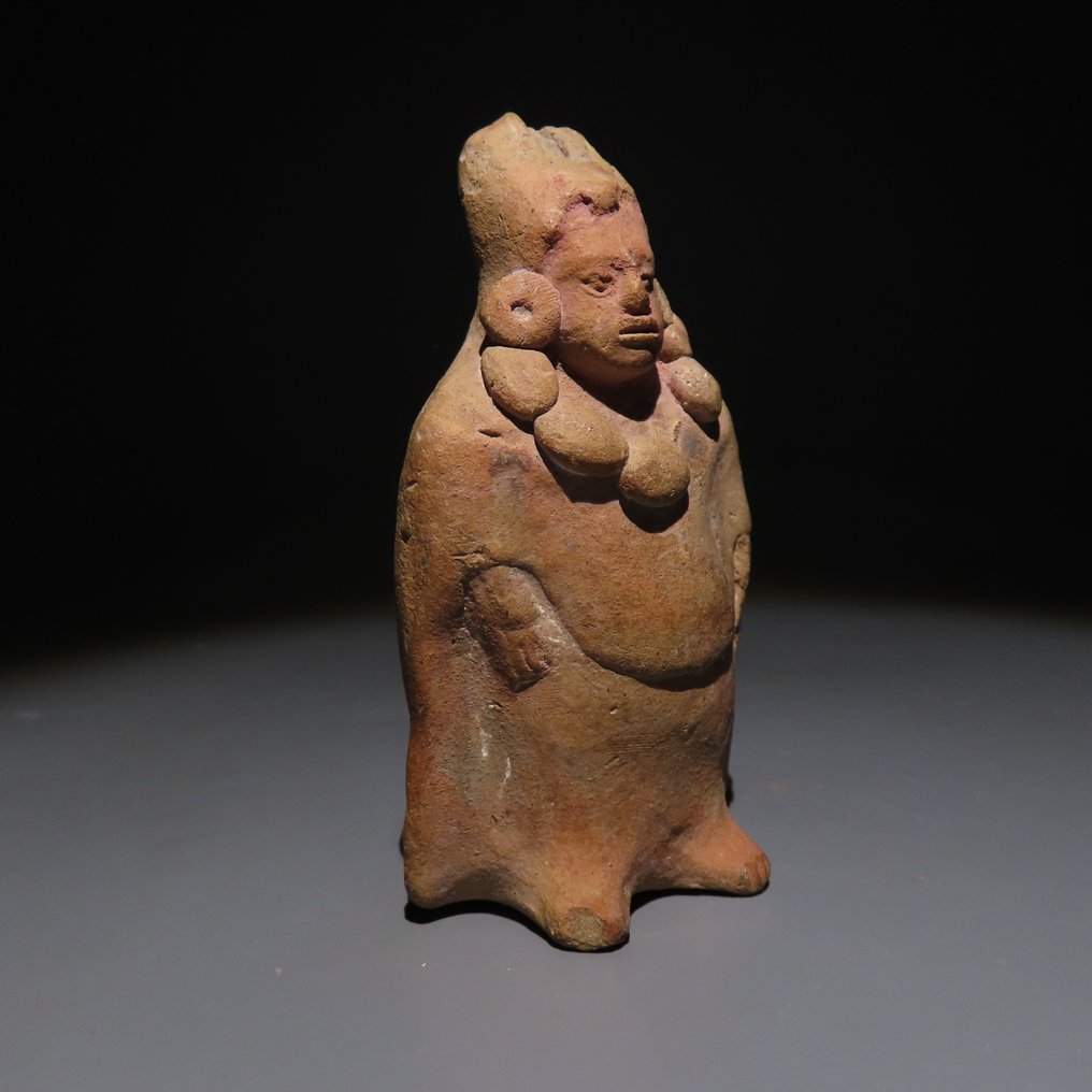 maya Terre cuite Figure. 650 - 900 apr. J.-C. 10,4 cm H. Licence d'importation espagnole. #1.0
