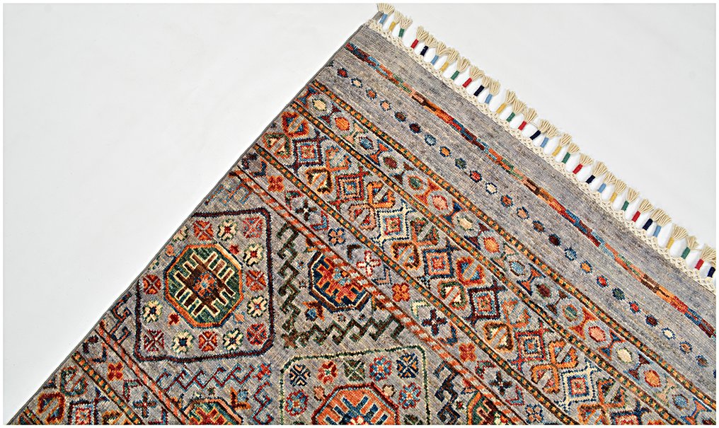 Afghan, Ziegler Kazak, Håndknyttet Samarkand-tæppe Ariana - Tæppe - 300 cm - 205 cm - Håndlavet traditionelt tæppe #3.2