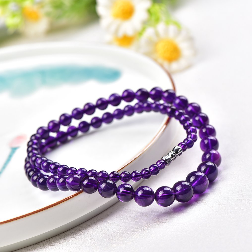 Χωρίς κράτηση - Πιστοποιημένο ALGT - Φυσικό και αποκλειστικό κολιέ από αμέθυστο - Υπέροχες μωβ αποχρώσεις- 34.57 g #4.3