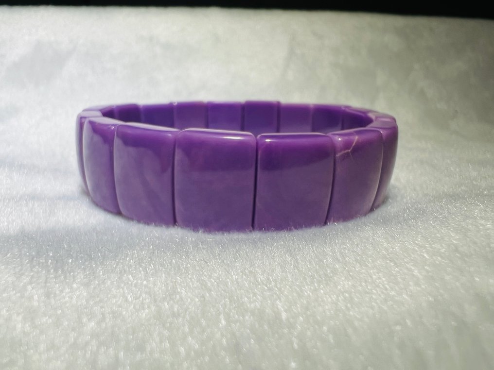 ***NO RESERVE*** Natural AAA+ Phosphosiderite bracelet – Smooth Polish and Luxury Glow - Height: 8.9 mm- 43.6 g - (1) #1.0