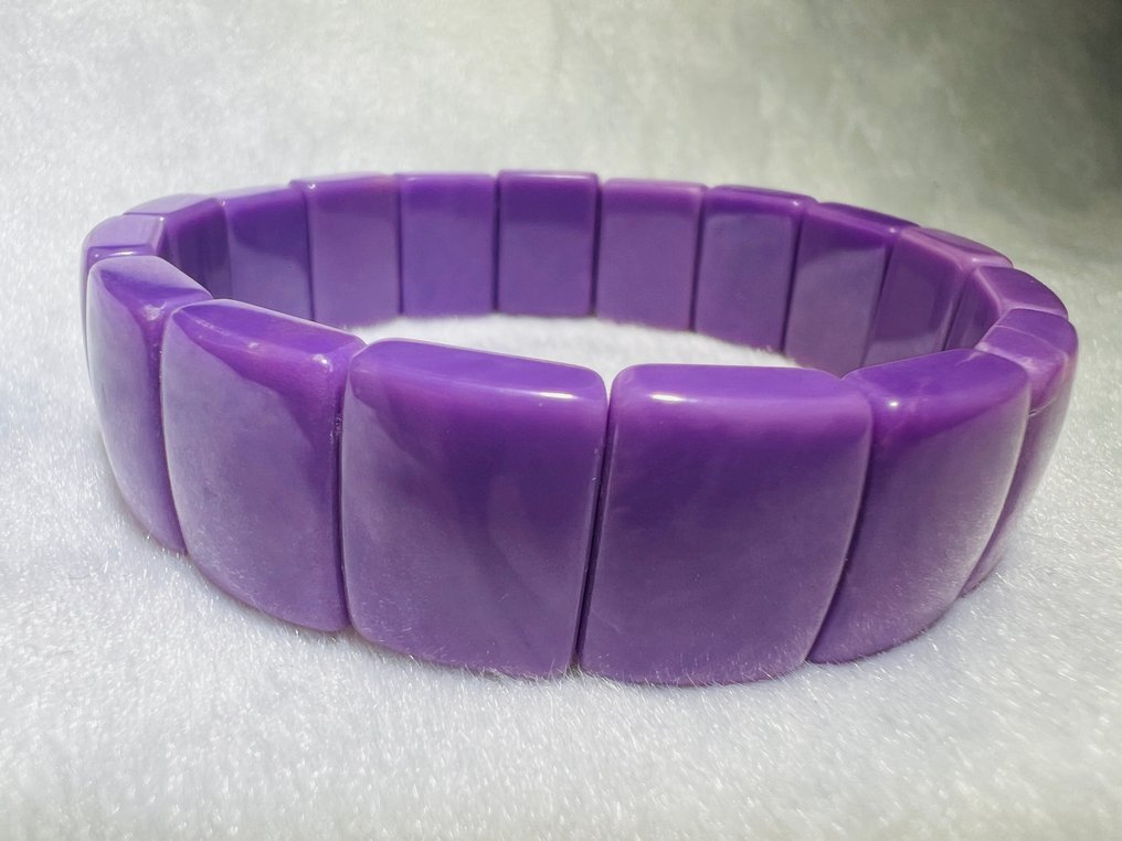 ***NO RESERVE*** Natural AAA+ Phosphosiderite bracelet – Smooth Polish and Luxury Glow - Height: 8.9 mm- 43.6 g - (1) #4.3