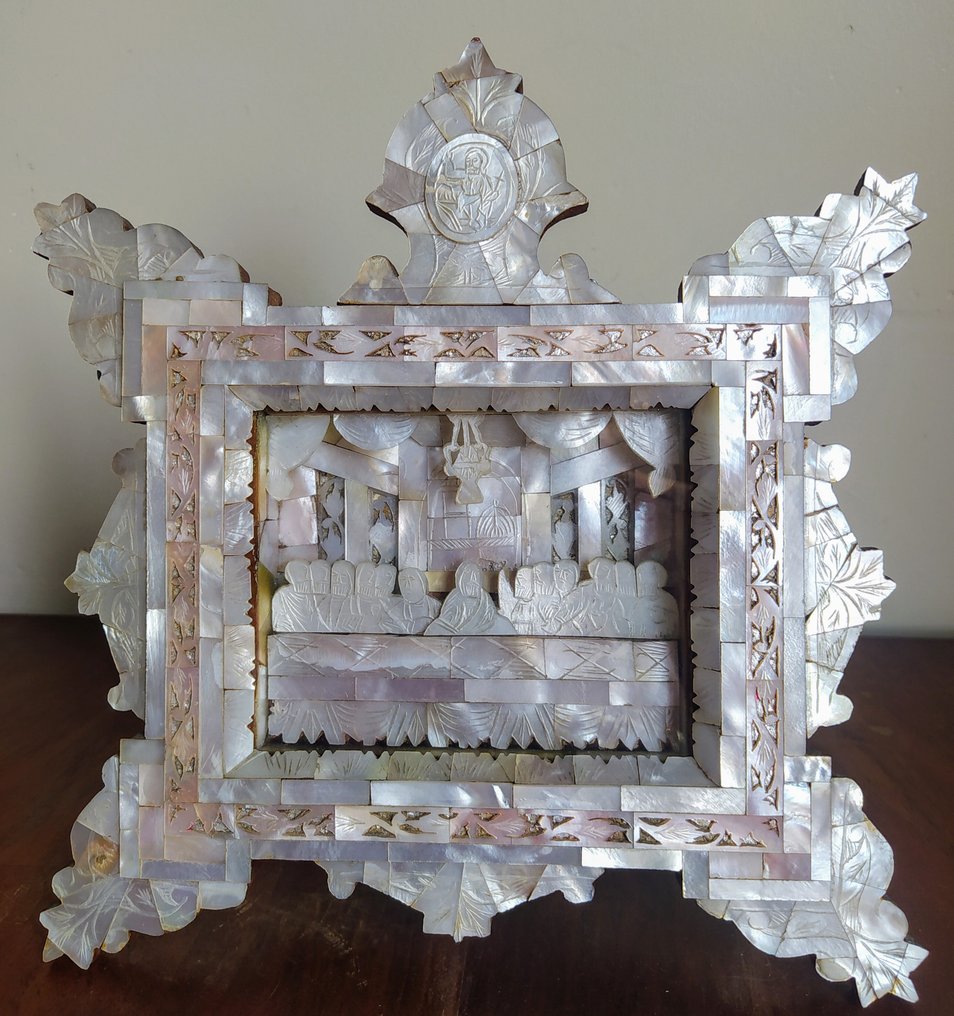 最后的晚餐画 - 木, 珍珠母 - 20世纪上半叶 #4.3