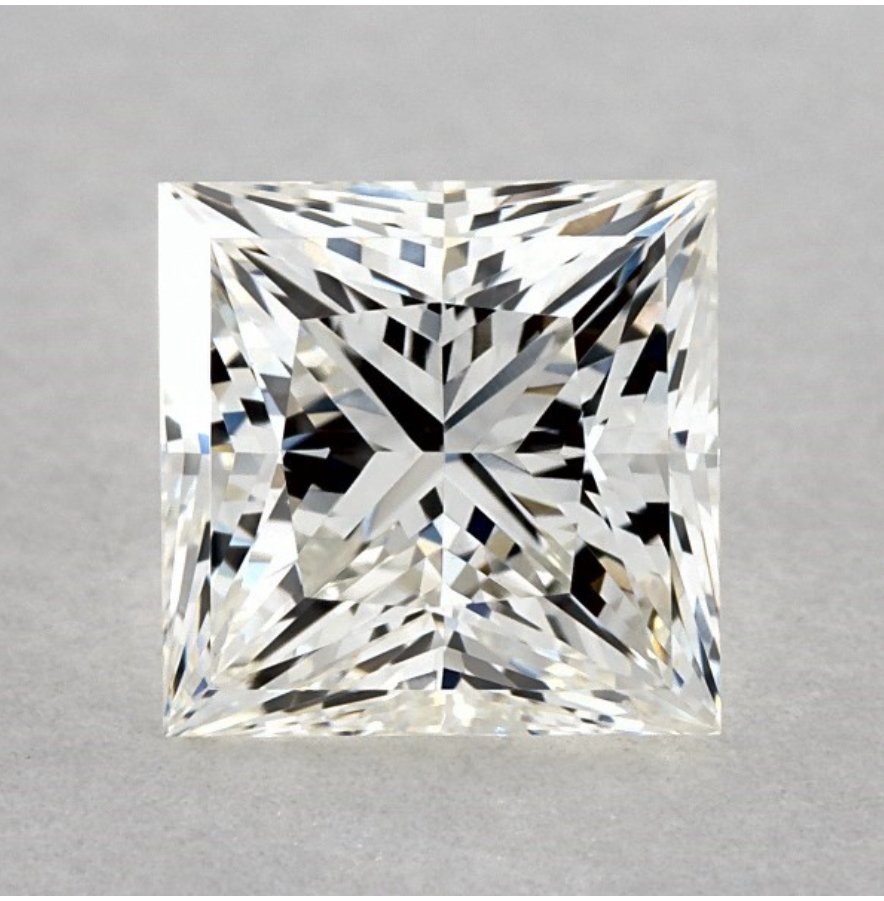1 pcs 钻石 (天然) - 1.00 ct - 方形 - I - VVS2 极轻微内含二级 - 美国宝石研究院(GIA) #1.0