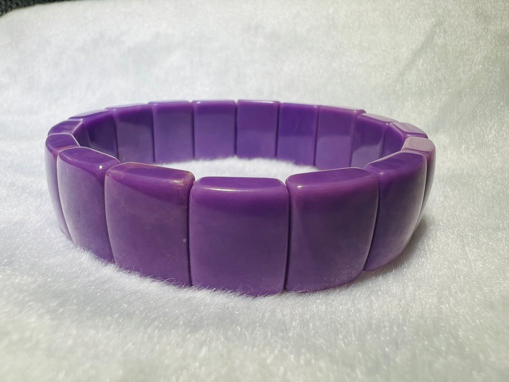 ***NO RESERVE*** Natural AAA+ Phosphosiderite bracelet – Smooth Polish and Luxury Glow - Height: 8.9 mm- 43.6 g - (1) #1.0