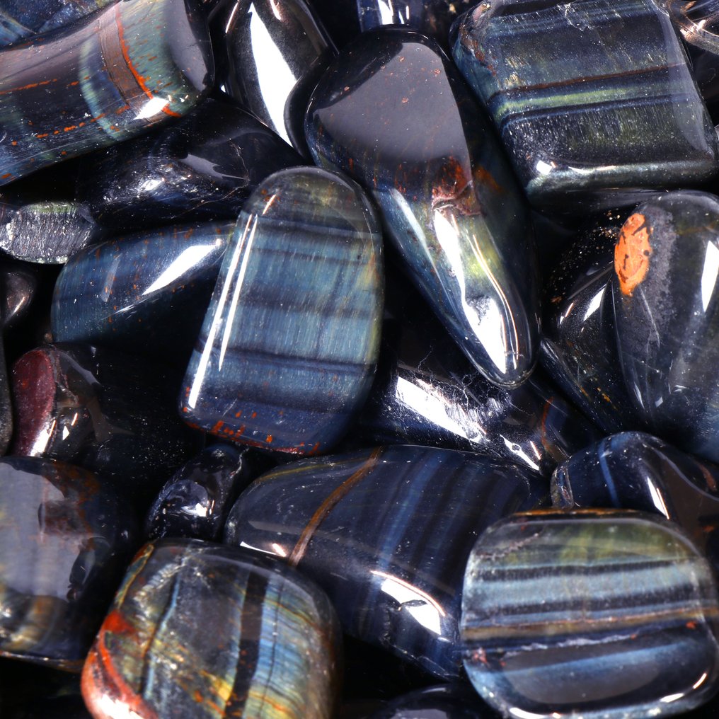 Letzte Charge! - Blaues Tigerauge - Polierte Steine - Los- 1 kg #4.3