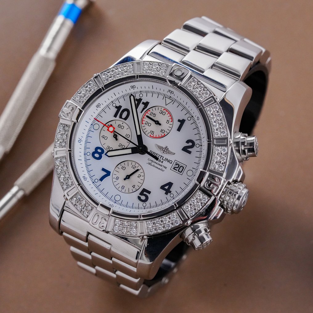 Breitling Super Avenger Chronograph Diamond Bezel A13370 Men 2011 present auction online Catawiki