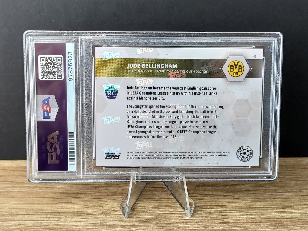 2020/21 Topps Now Ucl Jude Bellingham & Erling Haaland #65 - Rookie - PSA 10 - 1 Graded card #1.0