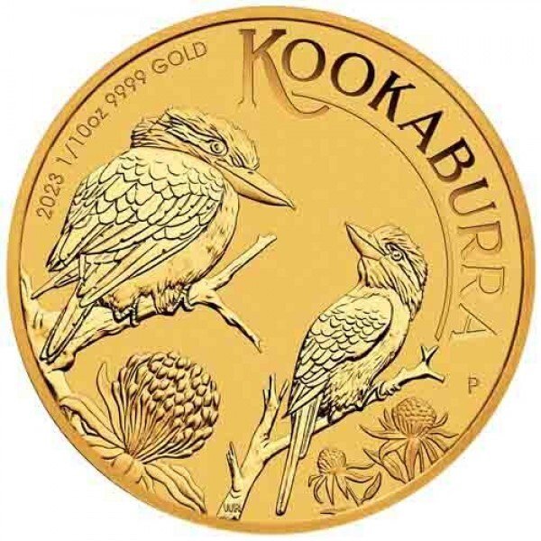 Australien. 15 Dollars 2023 1/10 oz $15 AUD Australian Gold Kookaburra Coin BU (In Capsule) #2.1