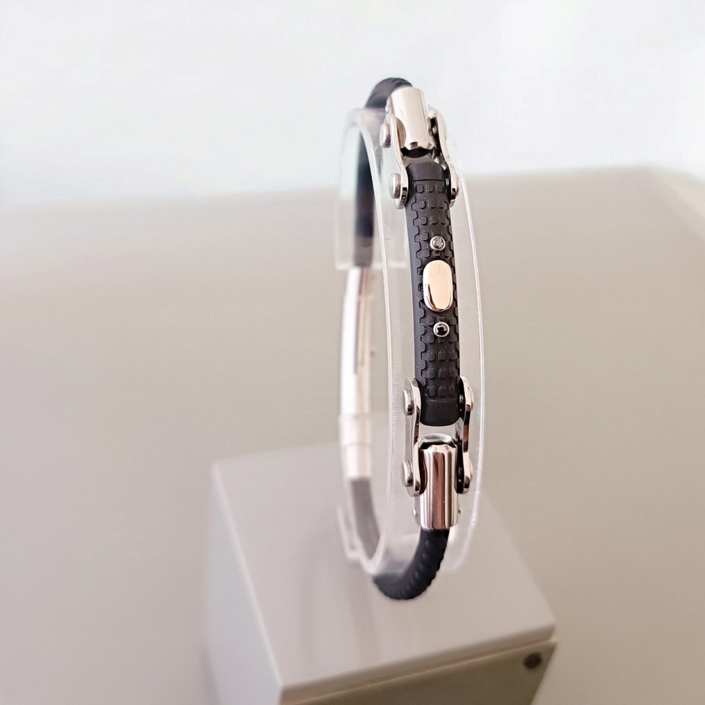 钻石 - 18K包金 - 钢, 玫瑰金 - 手镯 - 意大利制造 #2.1