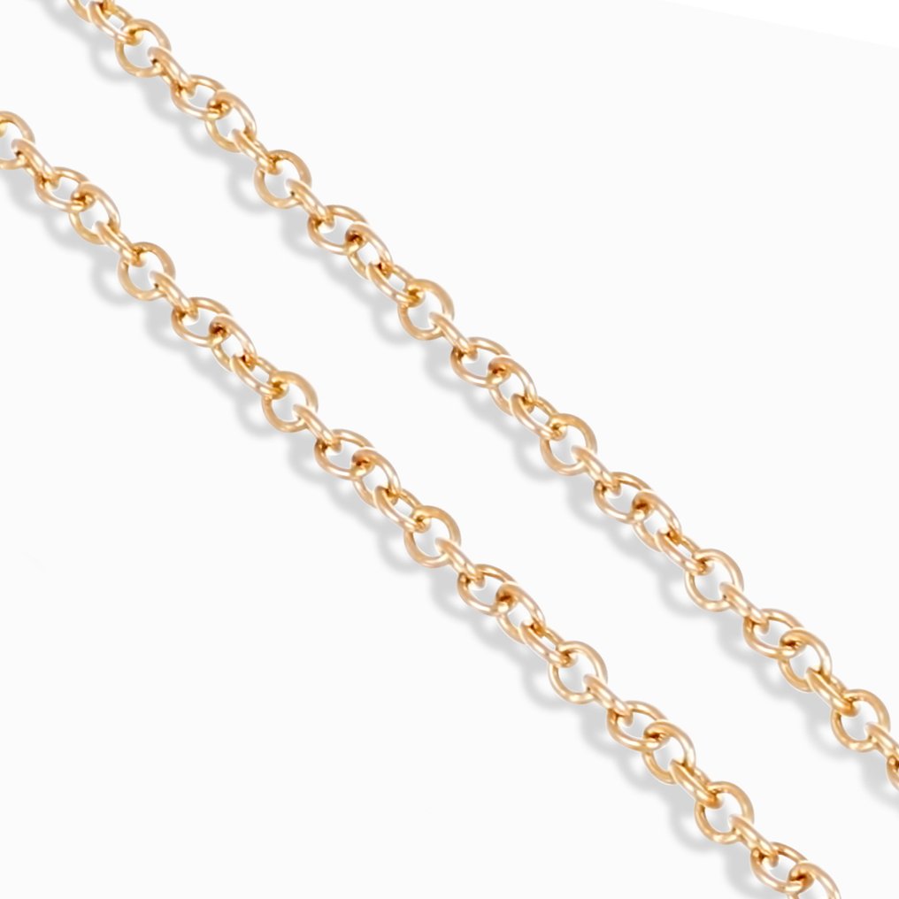 吊坠项链 - 18K包金 黄金 珊瑚 #2.1