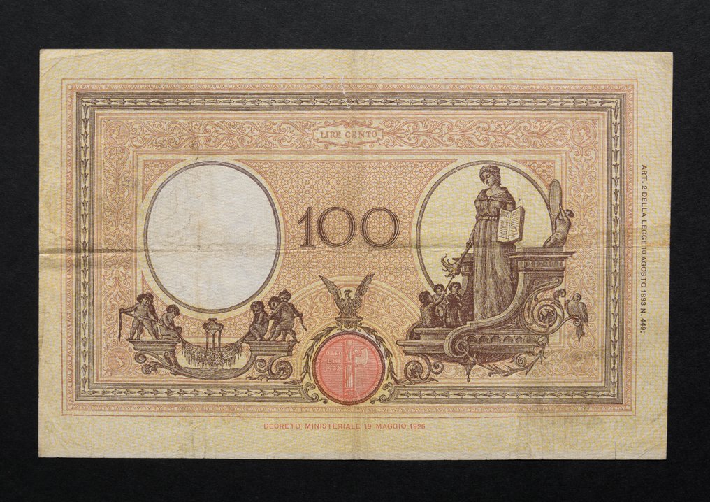 Italy. - 100 Lire 18/11/1926 - Gigante BI 18A #1.0