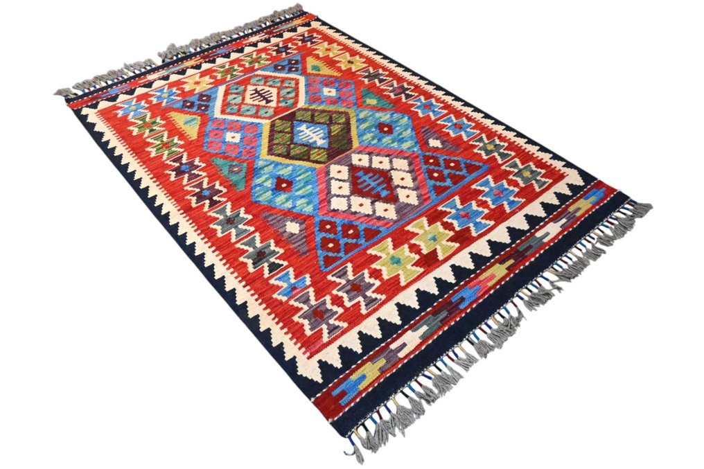 Χρωματιστό κιλίμι - Χαλί - 150 cm - 105 cm - αχρησιμοποίητο & χειροποίητο #2.1