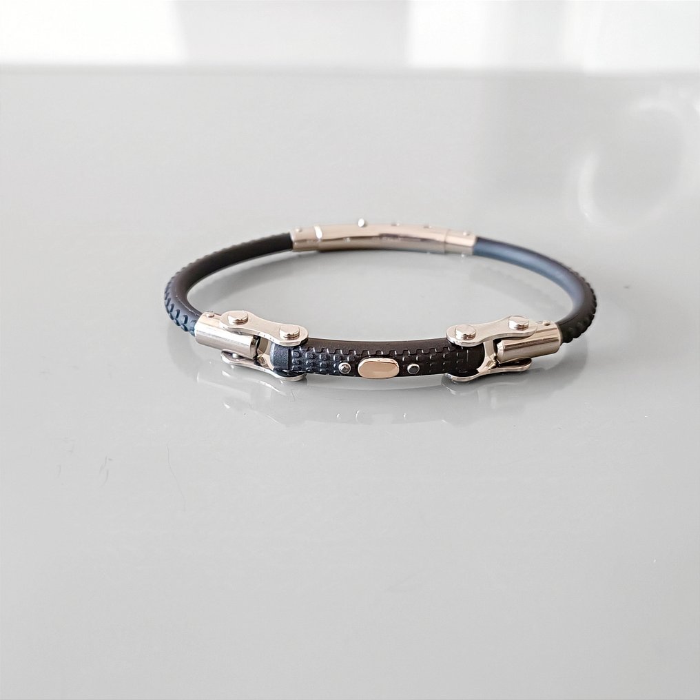 钻石 - 18K包金 - 钢, 玫瑰金 - 手镯 - 意大利制造 #3.2