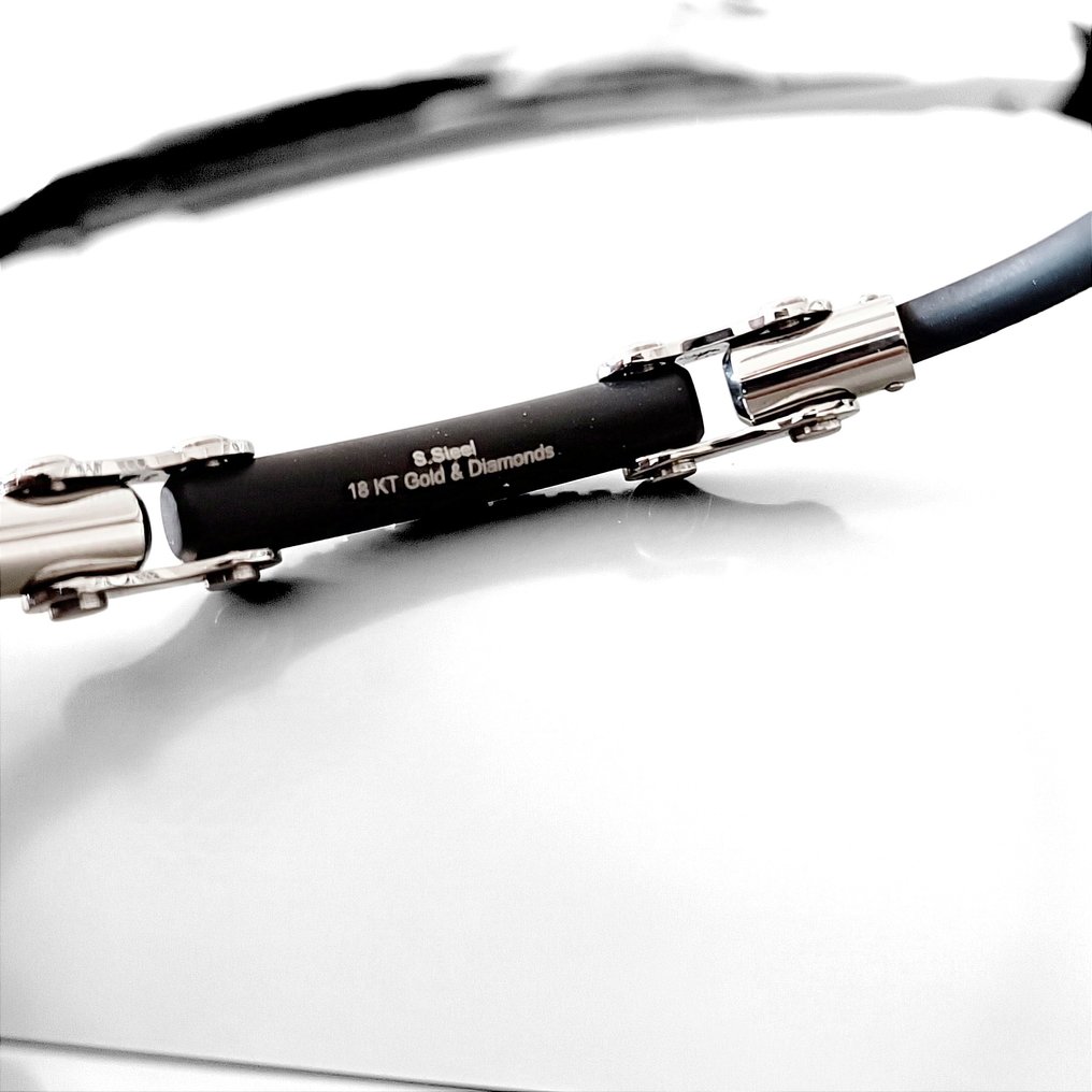 钻石 - 18K包金 - 钢, 玫瑰金 - 手镯 - 意大利制造 #1.0