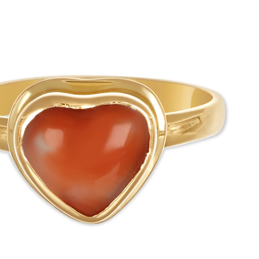 Gyűrű - 18 kt. Sárga arany Korall #3.2